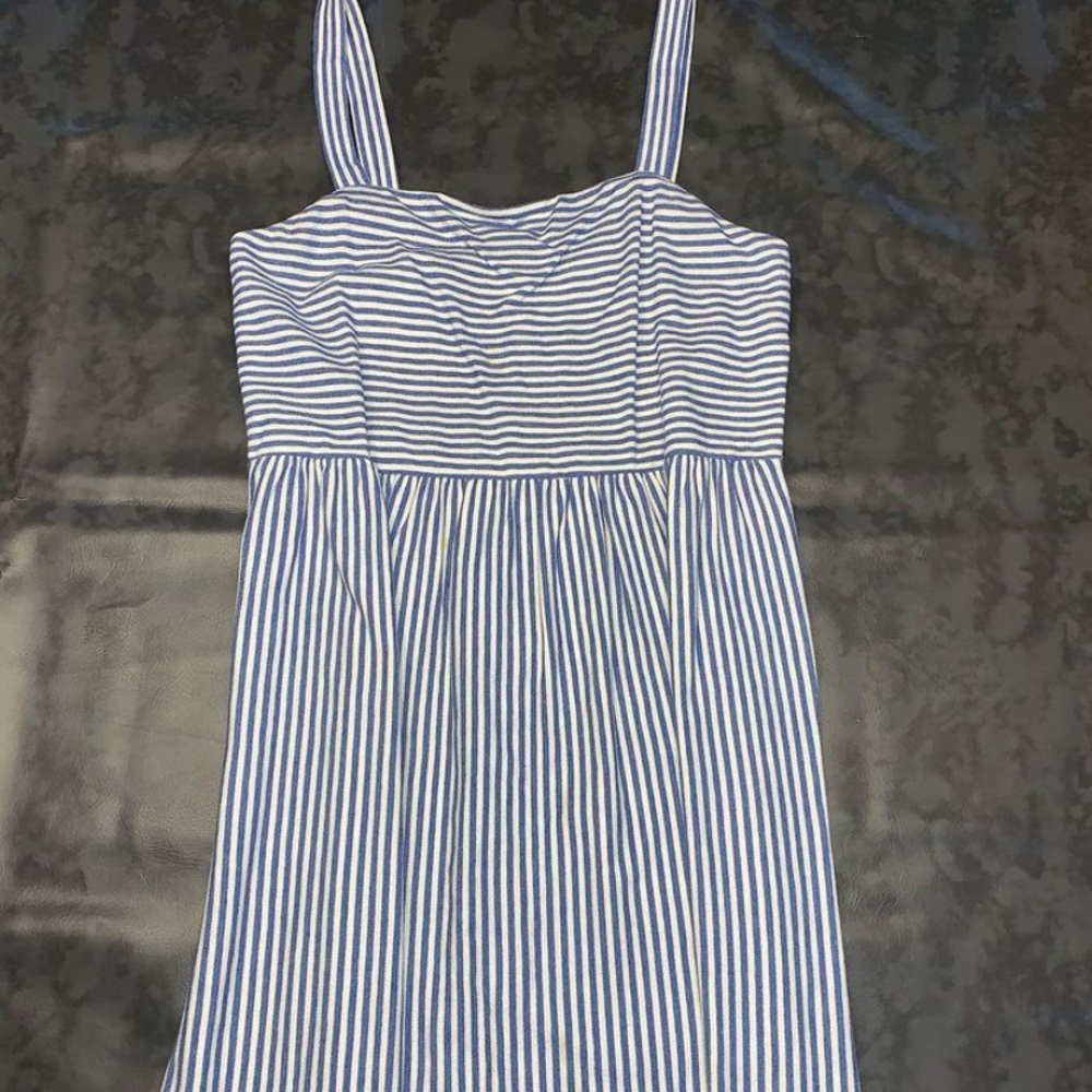 blue & white mini dress